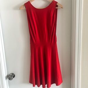 Red sleeveless skater dress from American apparel
